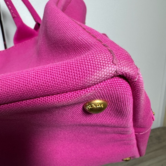 Prada Canapa Pink Extra Large Tote Bag Authentic - Picture 6 of 14
